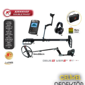 XP DEUS 2 DEDEKTÖR - Ana Ünite, WSA2XL Kulaklık, Xtrem Hunter Derin Arama Başlığı ve 34X28CM FMF Başlık